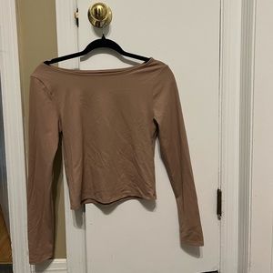 Abercrombie tan long sleeve